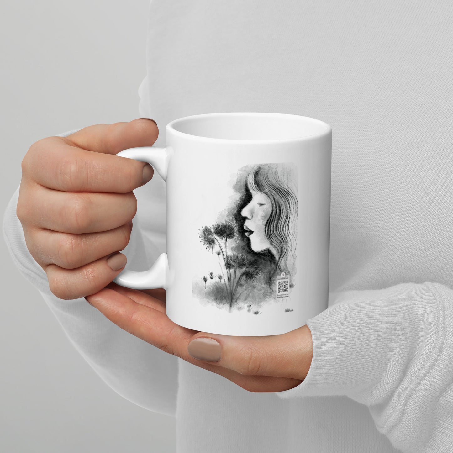 A White Glossy Mug | Calm | Fall Collection |