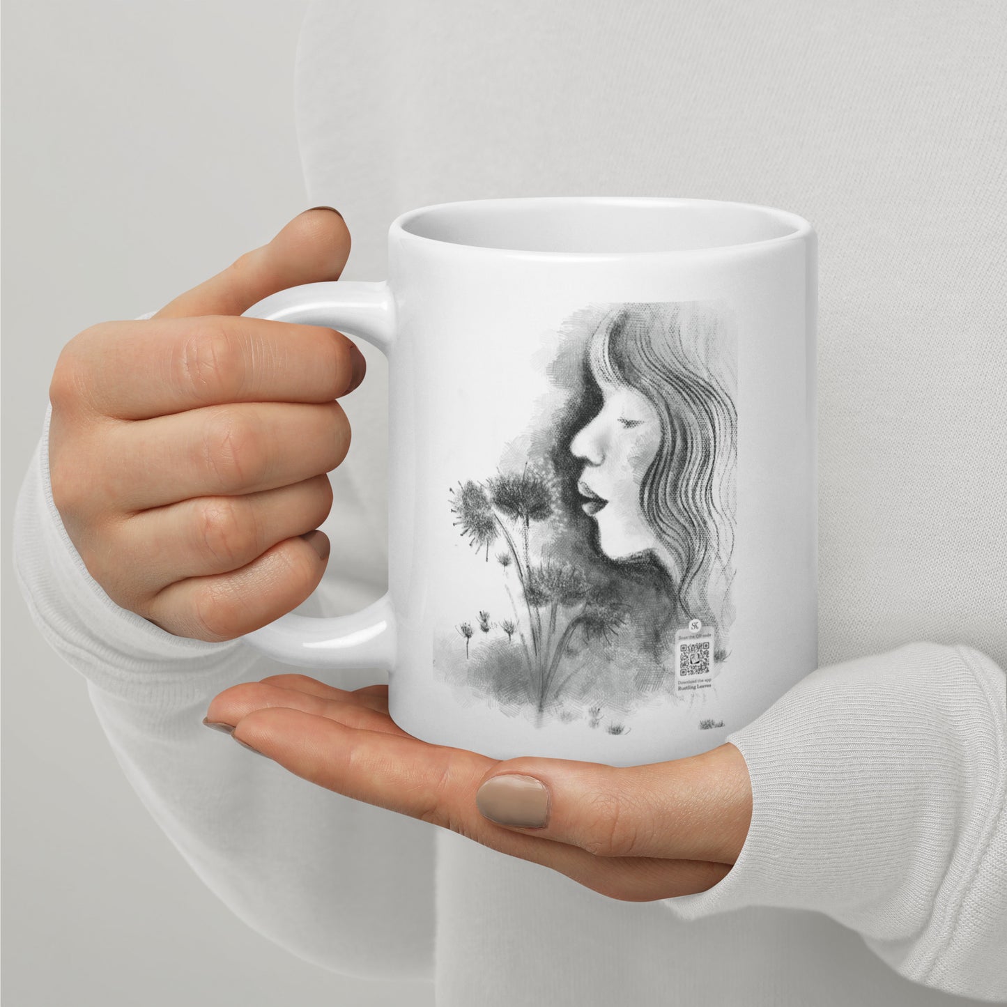 A White Glossy Mug | Calm | Fall Collection |