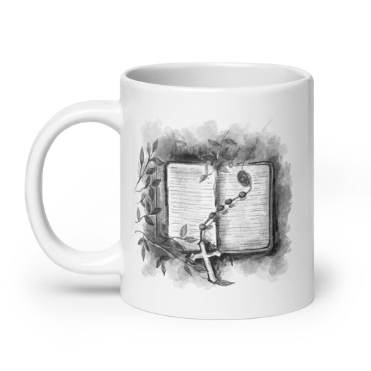 White Glossy Mug | Thank you lord | Fall Collection |