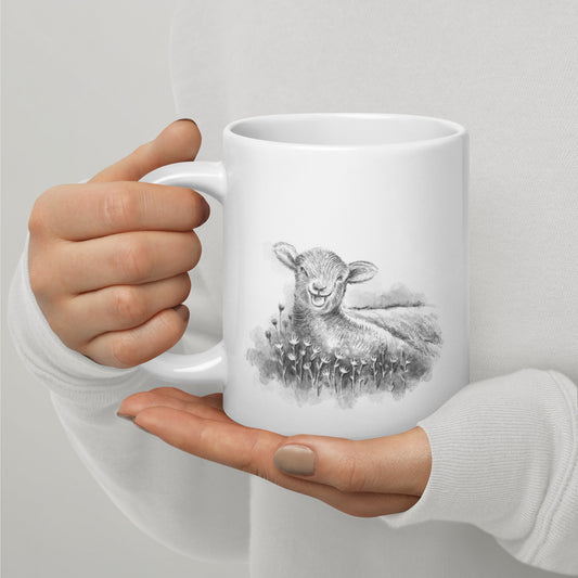 White Glossy Mug | Beautiful Place | Spring Collection |